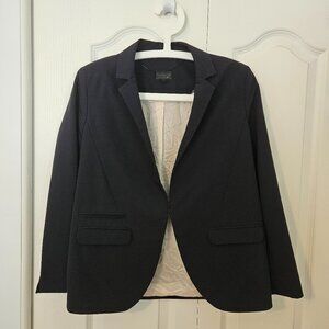 Topshop Cropped Blazer in Dark Navy Size US 8